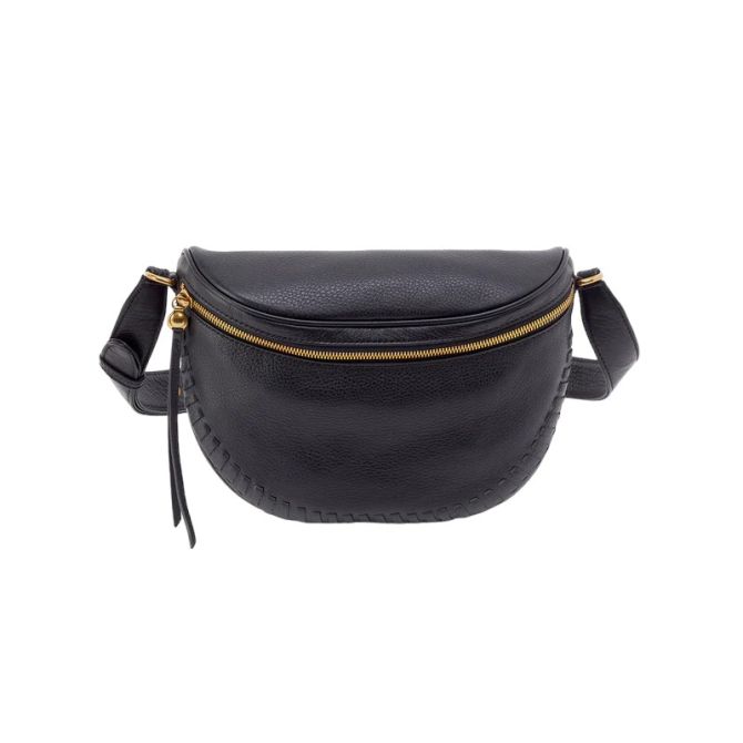 HOBO Juno Belt Bag, Black Whipstitch