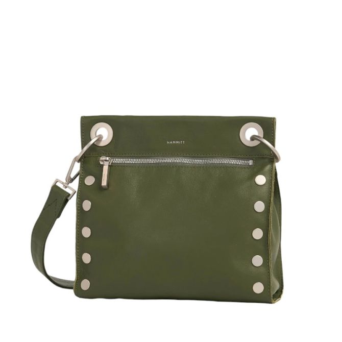 Hammitt Tony Medium Crossbody Bag, Landscape Green and Brushed Silver Hardware