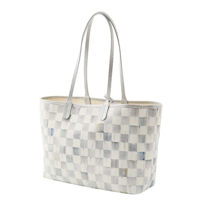 MacKenzie-Childs Sterling Check Medium Marche Tote