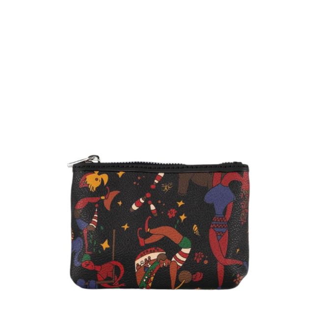 Piero Guidi Magic Circus Portachiavi Zip Keyring Case, Black