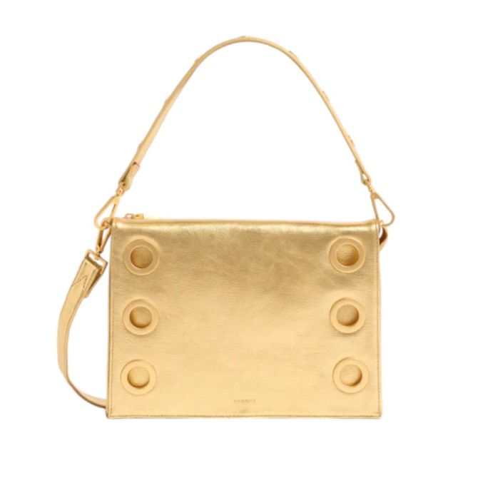 Hammitt Montana Clutch Large Crossbody Bag, Gala Gold and Brushed Yellow Gold Hardware