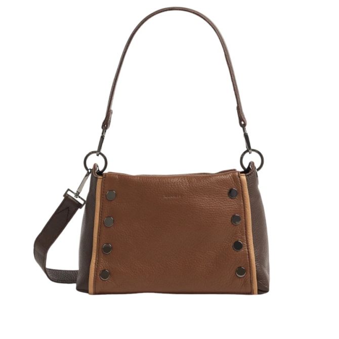 Hammitt Bryant Medium Shoulder Crossbody, Orchestra Brown and Gunmetal Hardware