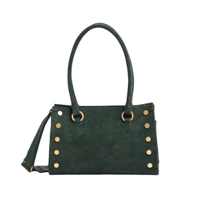 Hammitt Allen Medium Top Handle Bag, Green Room Suede and Brushed Yellow Gold Hardware