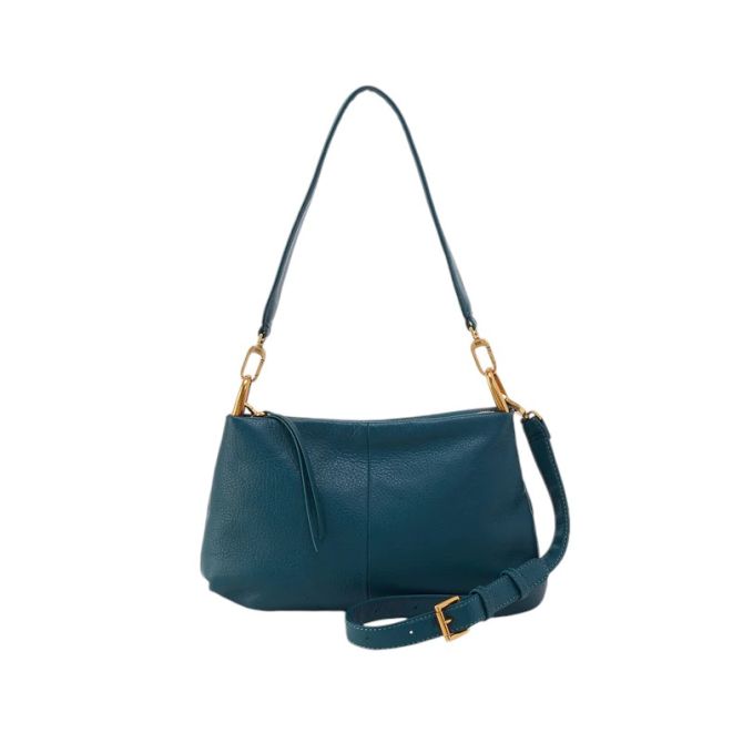 HOBO Advance Shoulder Bag, Midnight Teal Pebbled Leather