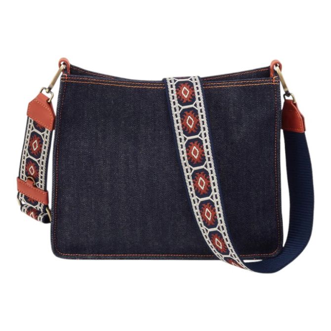 HOBO Cass Crossbody, Dark Denim Fabric