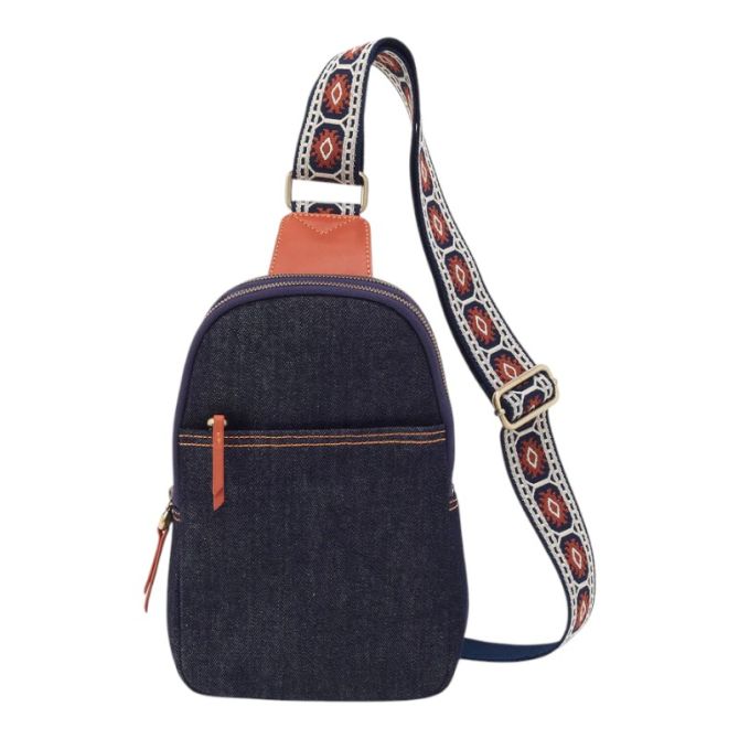 HOBO Cass Sling, Dark Denim Fabric