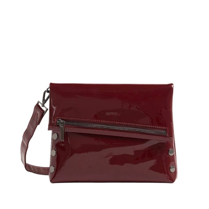 Hammitt Medium VIP Crossbody, Pirouette Patent and Gunmetal Hardware