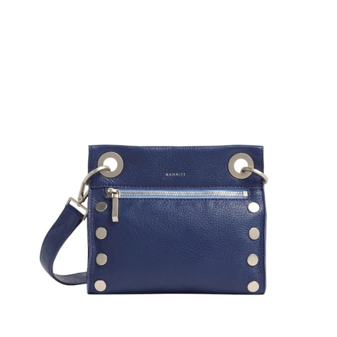 Hammitt Tony Small Crossbody, Jazz Blues and Brushed Silver Hardware