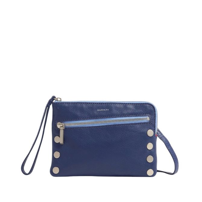 Hammitt Nash Small Wristlet, Jazz Blues and Brushed Silver Hardware