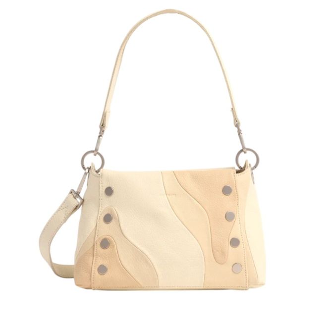 Hammitt Bryant Medium Shoulder Bag, Coastal Cream and Brushed Silver Hardware