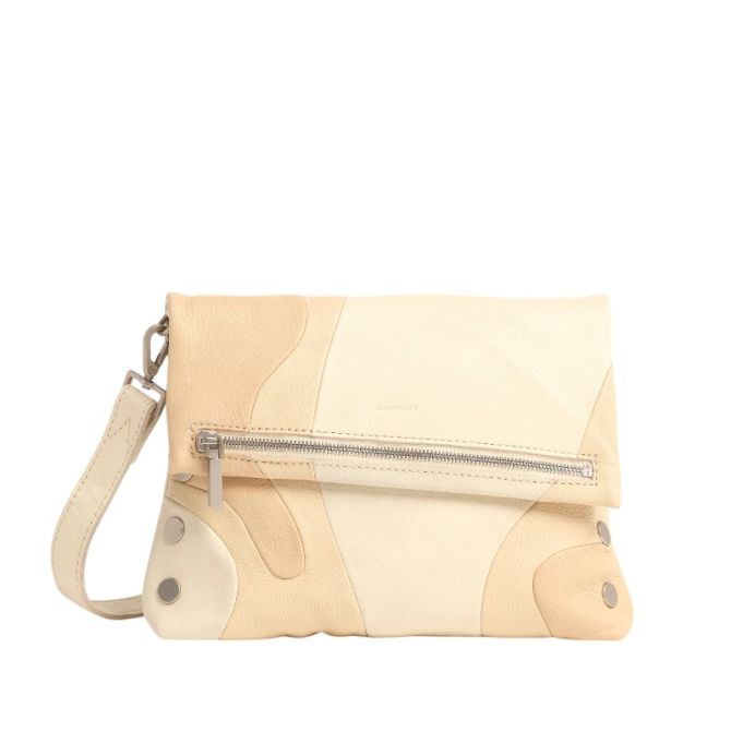 Hammitt VIP Medium Crossbody, Coastal Cream and Brushed Silver Hardware