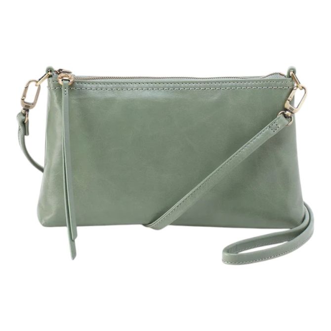 HOBO Darcy Crossbody, Jade Polished Leather