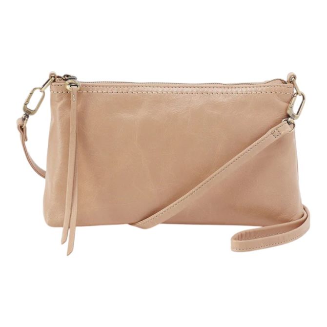 HOBO Darcy Crossbody, Sand Polished Leather