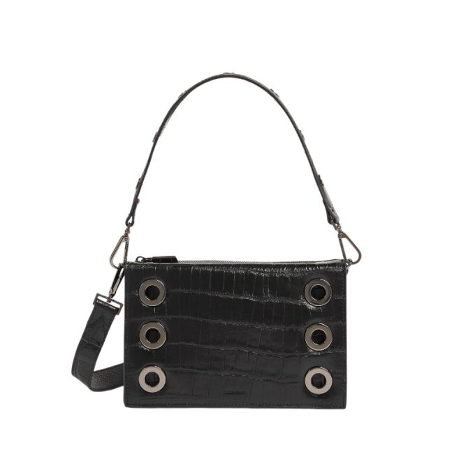 Hammitt Montana Small Clutch, Evening Crocco and Gunmetal Hardware