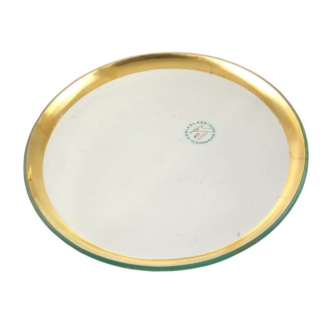 Annieglass Roman Antique Gold Buffet Plate