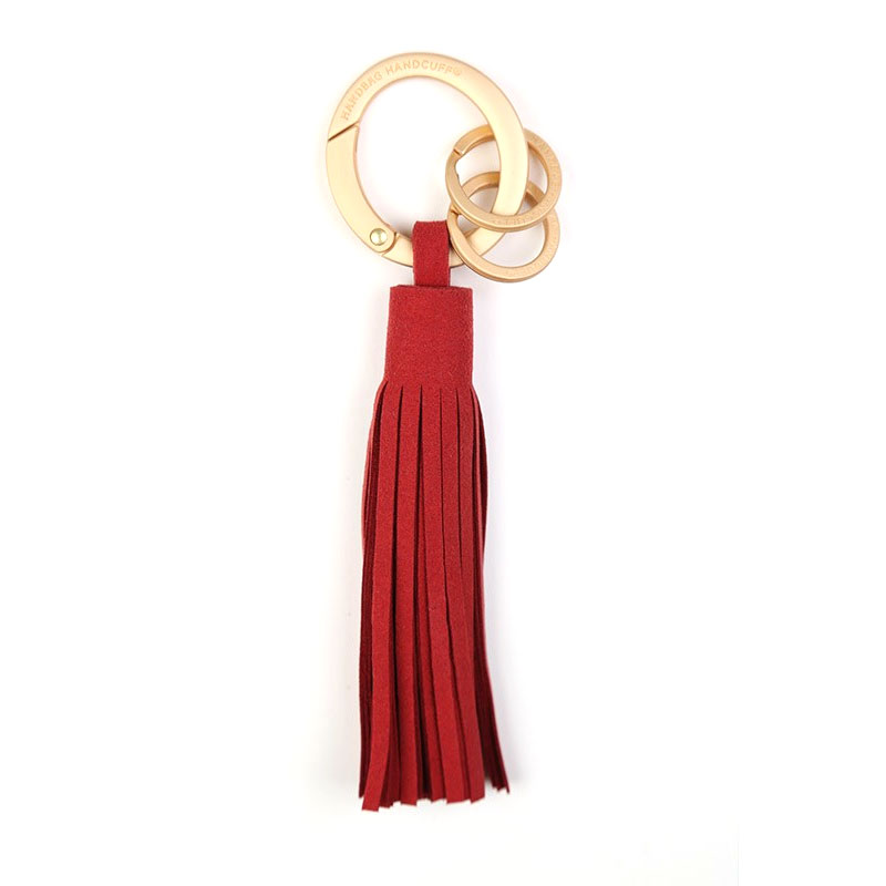 Handbag Handcuff Tassel Keychain, Crimson Red | TKC-CRIMSONRED | Borsheims