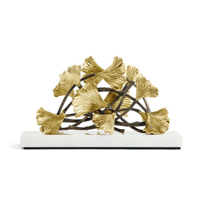 Michael Aram Golden Ginkgo Vertical Napkin Holder