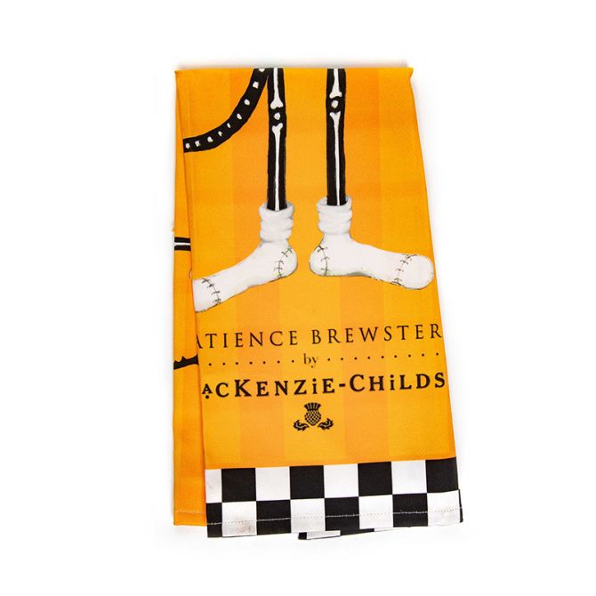 MacKenzie-Childs Patience Brewster Boney Cat Dish Towel