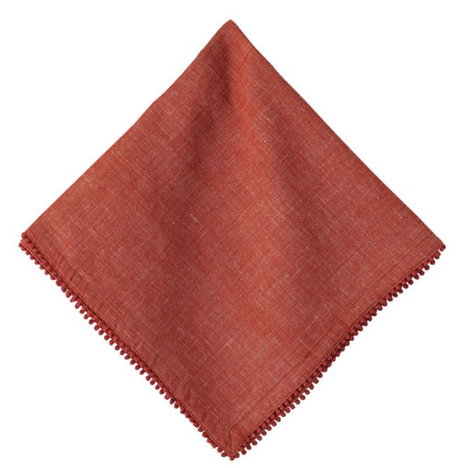 Juliska Berry Trim Napkin, Red