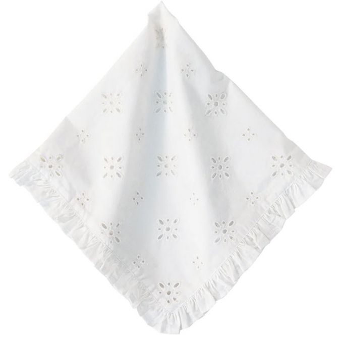 Juliska Eyelet Napkin, White