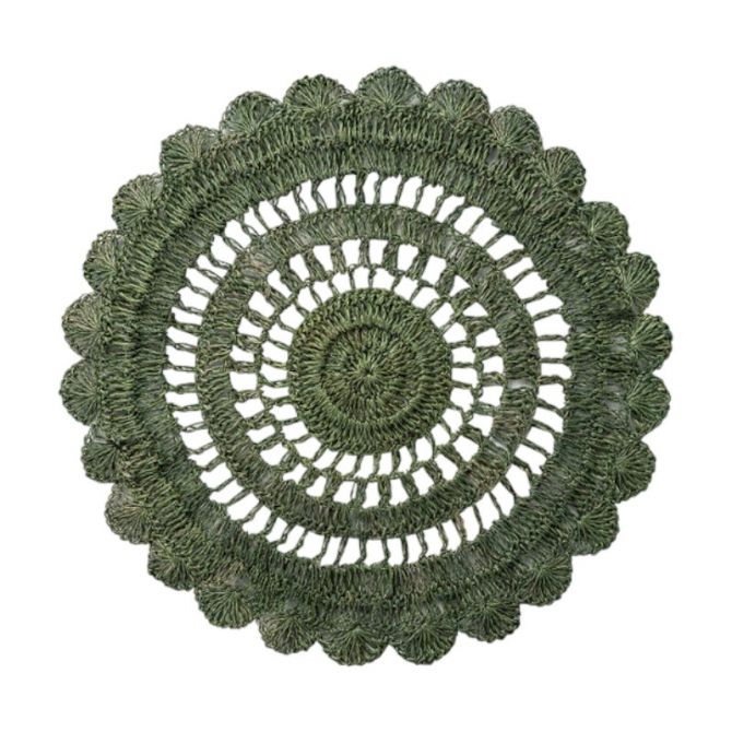 Juliska Macrame Placemat, Green