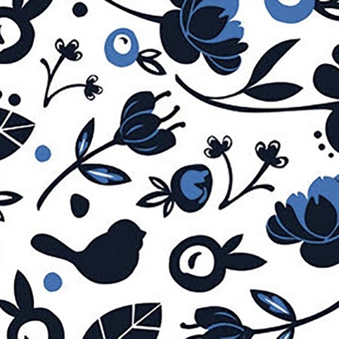 Nora Fleming Cocktail Napkins, Blue Jay