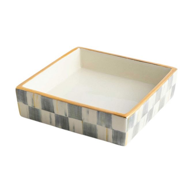 MacKenzie-Childs Sterling Check Cocktail Napkin Holder