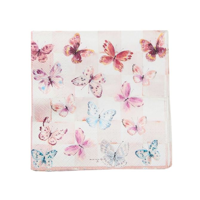 MacKenzie-Childs Butterfly Hill Cocktail Paper Napkins