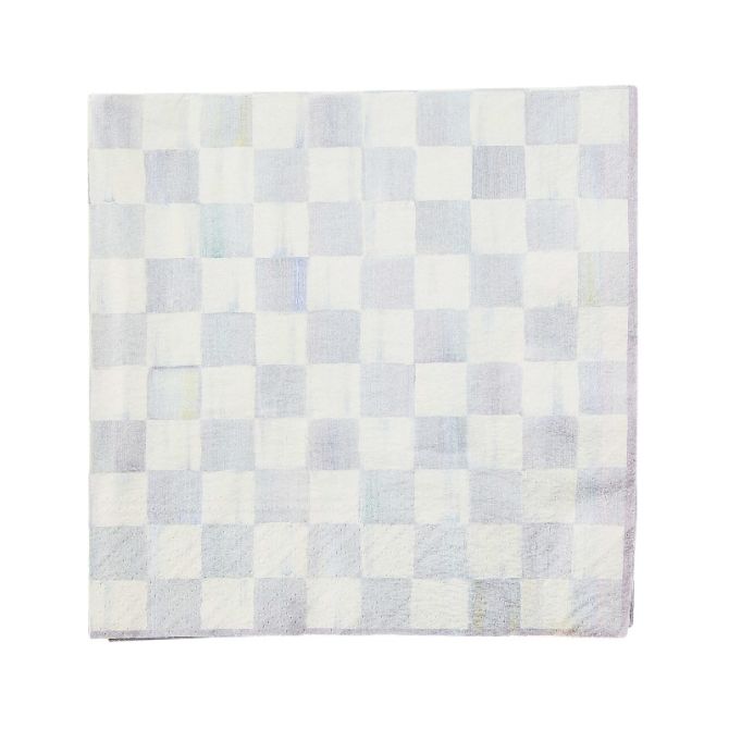 MacKenzie-Childs Sterling Check Dinner Paper Napkins