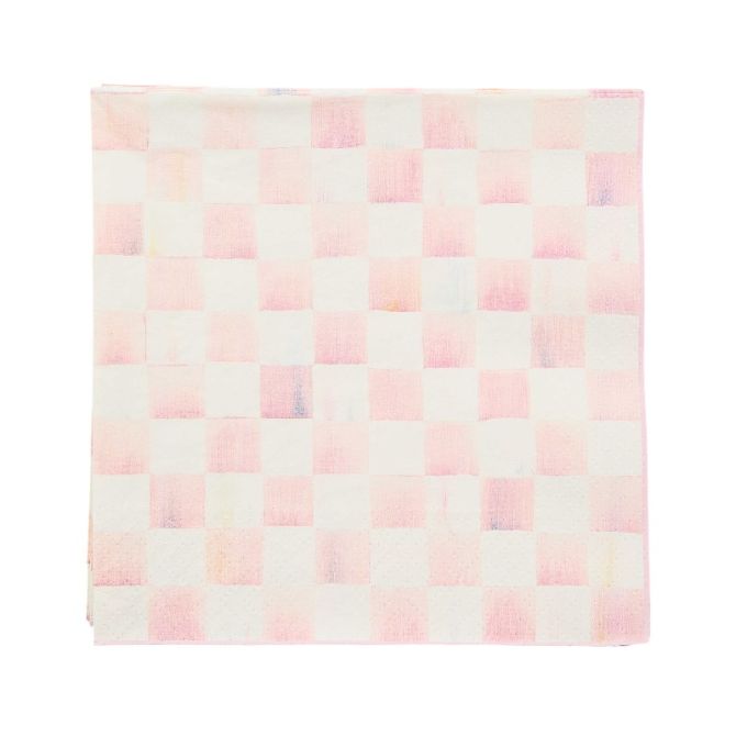 MacKenzie-Childs Rosy Check Dinner Paper Napkins