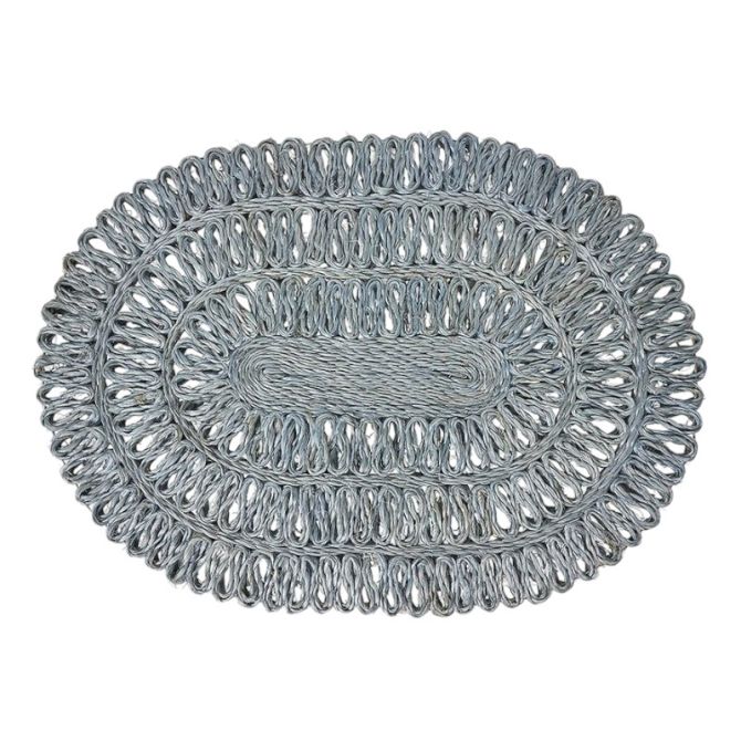 Juliska Straw Loop Oval Placemat, Chambray