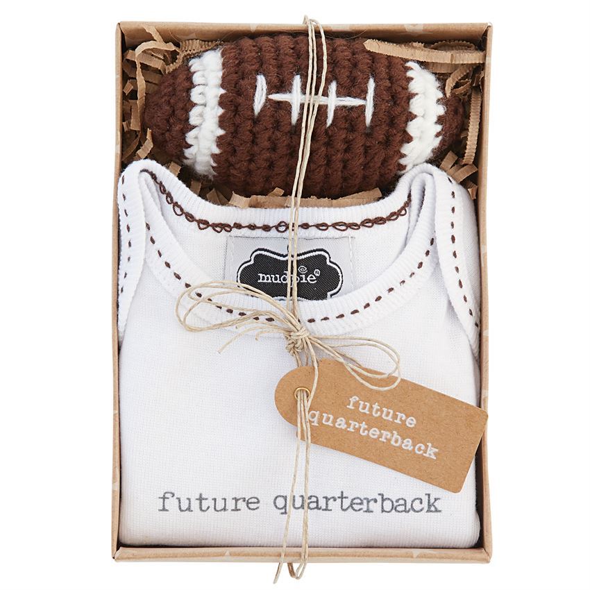 football wooden rattle