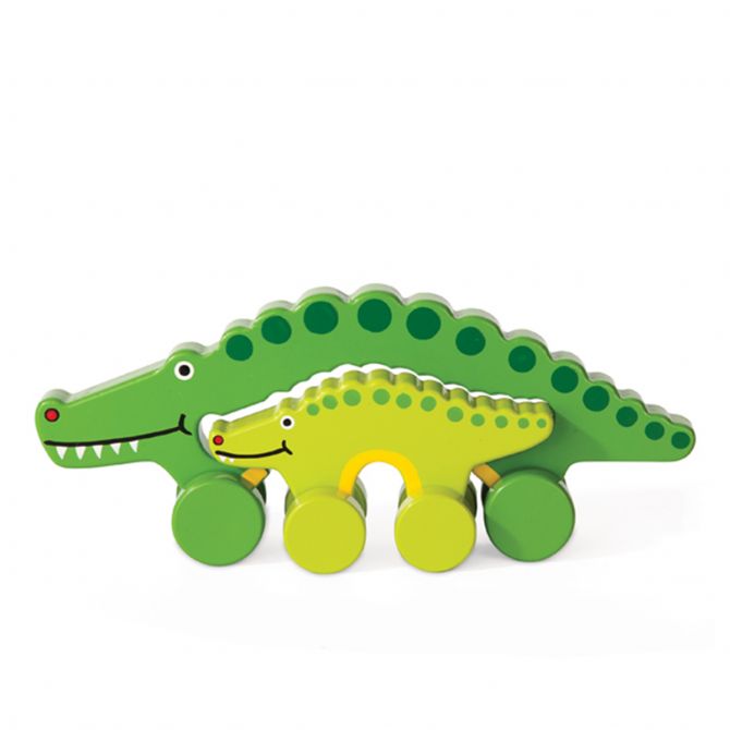 Jack Rabbit Creations Alligator Mommy & Baby Push Toy