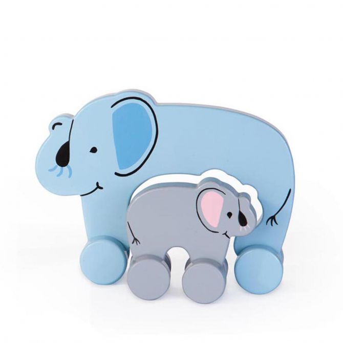 Jack Rabbit Creations Elephant Mommy & Baby Push Toy