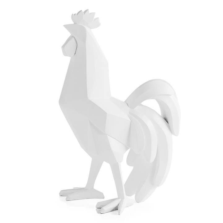 Torre Tagus Carved Angle Rooster Decor White Borsheims