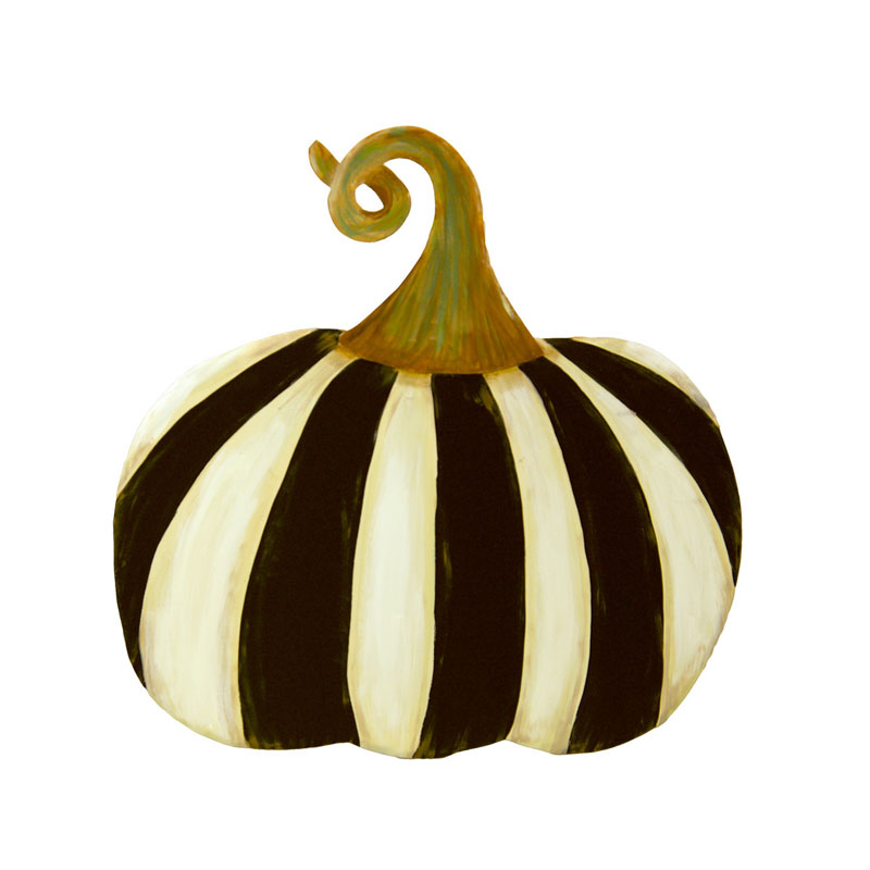 Black and White Stripe Pumpkin, Short | Borsheims