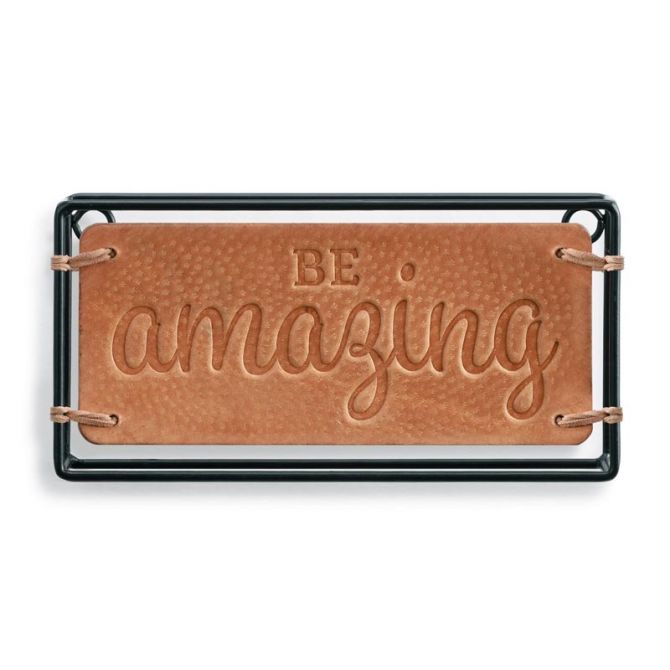 Demdaco Be Amazing Plaque in Leather