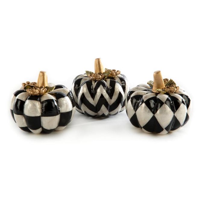 MacKenzie-Childs Autumn Naturals Capiz Pumpkins, Set of 3