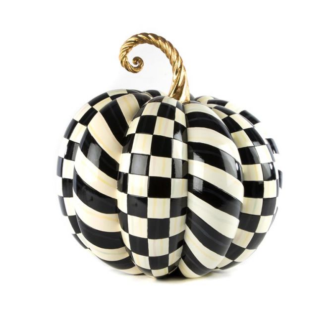 MacKenzie-Childs Courtly Check Gold Medal Pumpkin