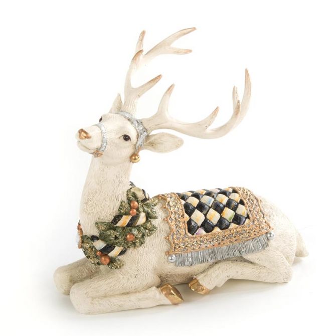 MacKenzie-Childs Winter White Stag, Resting