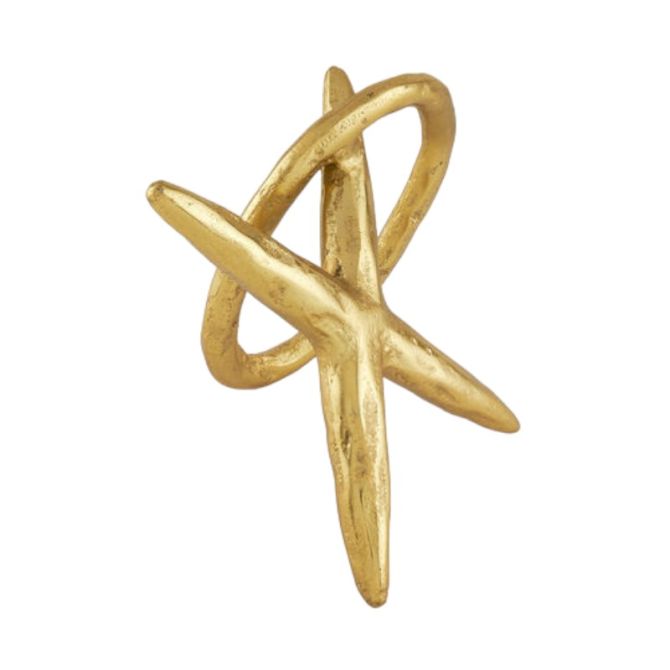 Tizo Small XO Sculpture, Gold