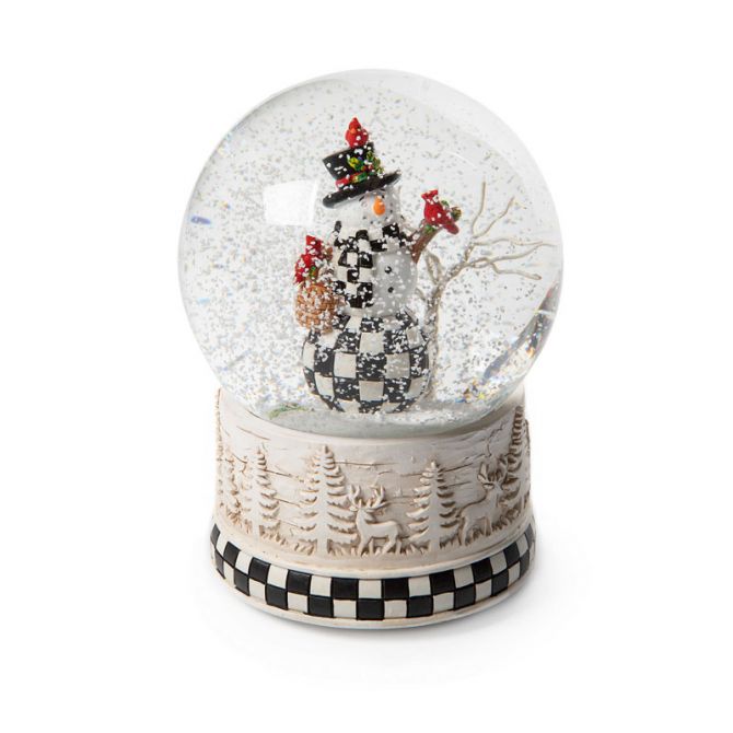 MacKenzie-Childs Farmhouse Snowman Snow Globe