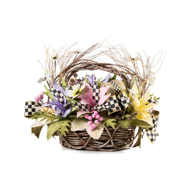 MacKenzie-Childs Butterfly Garden Basket Arrangement