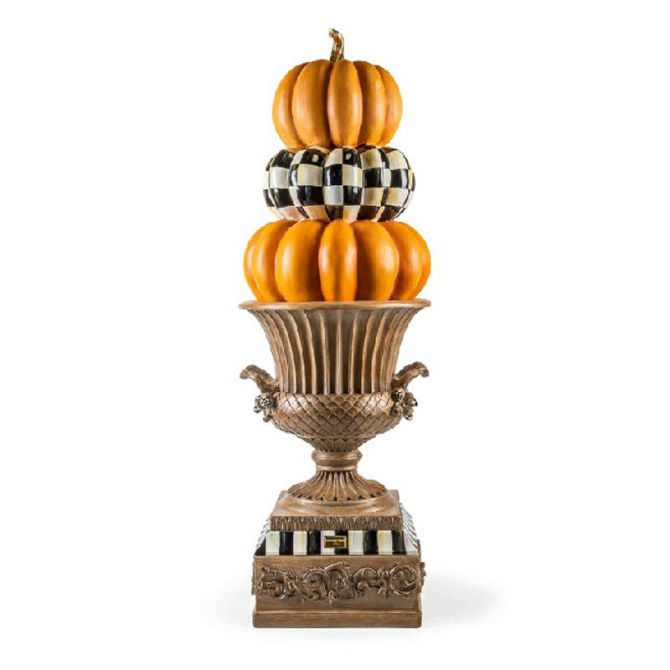 MacKenzie-Childs Fall on the Farm Stacked Pumpkin Urn