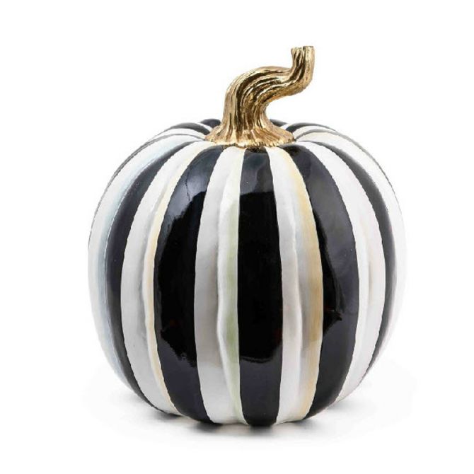 MacKenzie-Childs Courtly Stripe Glossy Pumpkin, Large