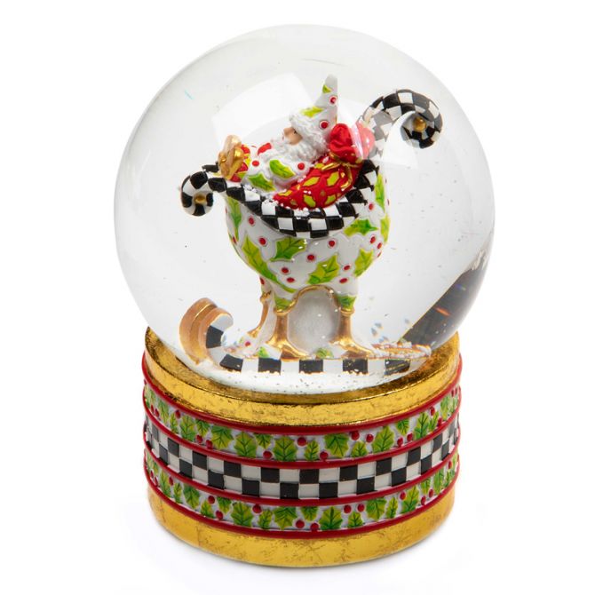 MacKenzie-Childs Patience Brewster Dash Away Sleigh Snow Globe