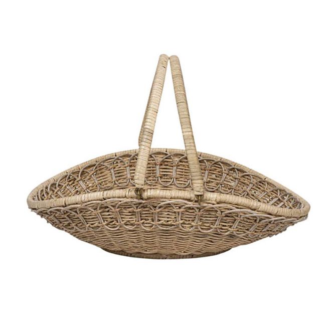 Juliska Provence Rattan Gathering Basket, Whitewash