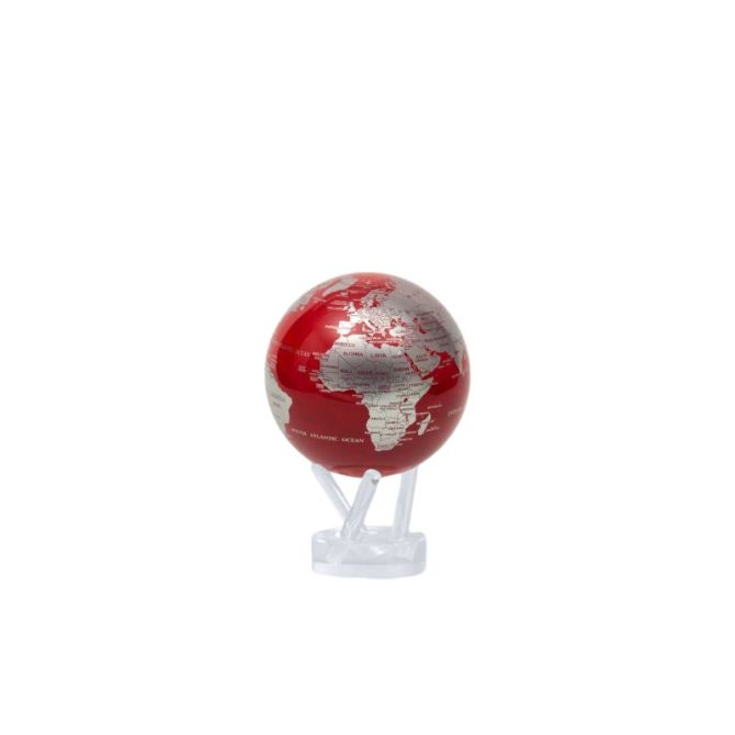 MOVA Red and Silver Globe, 6"