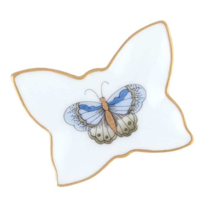 Herend Small Butterfly Tray, Blue