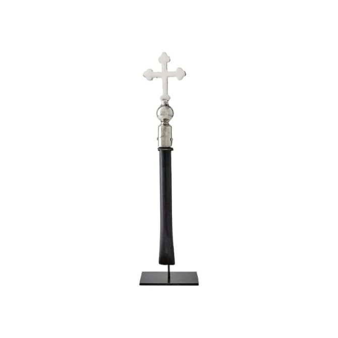 Jan Barboglio Cruz Processional Cross, Nickel Finish